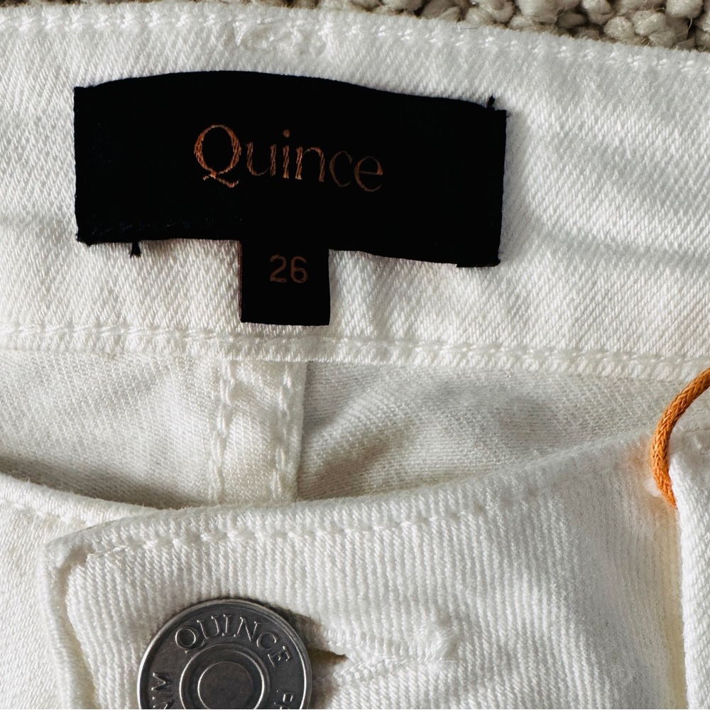 NWT Quince Luna Flare Jeans β Classic White Stretch Denim size 26 inseam 30 - Picture 4 of 9